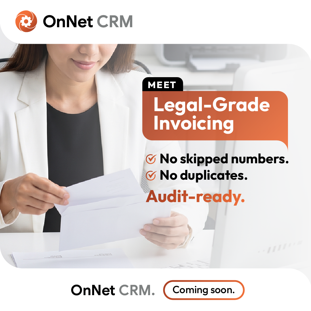 Meet OnNet CRM Legal-Grade Invoicing.