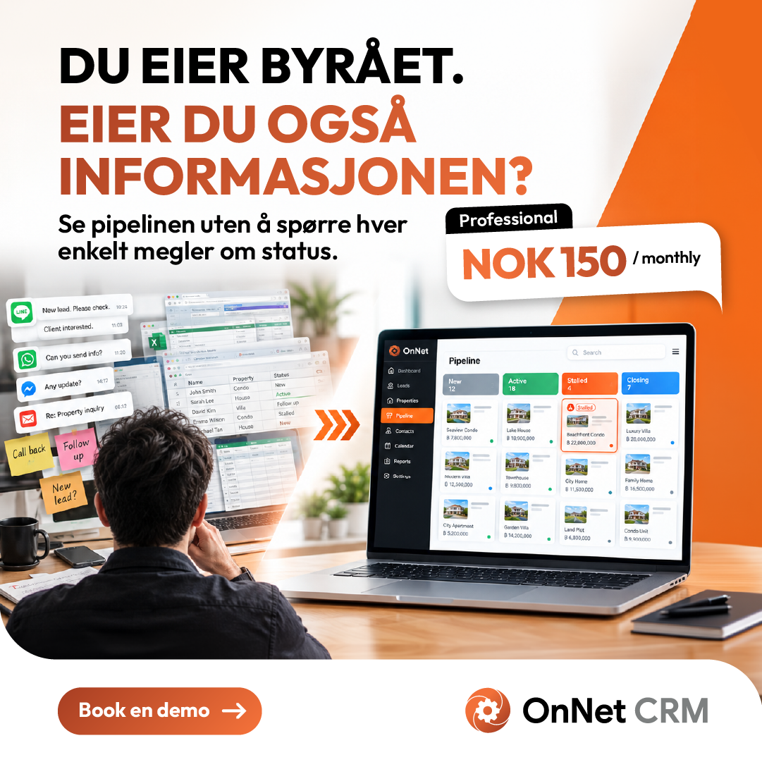 Kan dere se byråets pipeline uten å spørre hver megler?